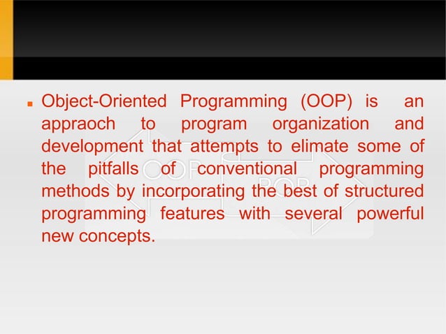 POP vs OOP Introduction | PPT