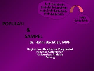 POPULASI
&
SAMPEL
dr. Hafni Bachtiar, MPH
Bagian Ilmu Kesehatan Masyarakat
Fakultas Kedokteran
Universitas Andalas
Padang
 