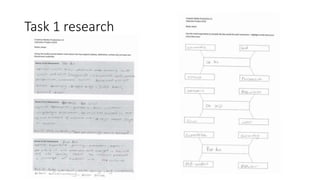 Task 1 research
 