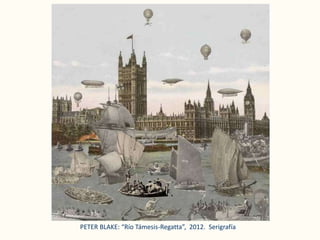 PETER BLAKE: “Río Támesis-Regatta”, 2012. Serigrafía
 