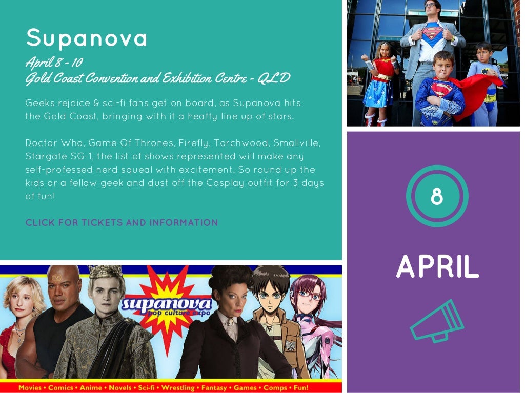 PopBaby Pop Culture Calendar April 2016