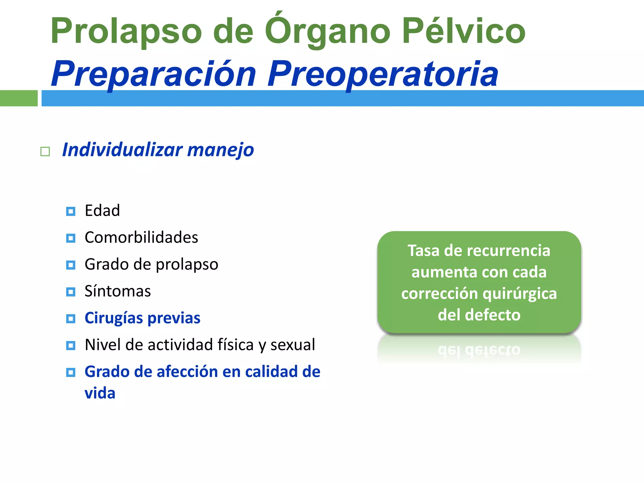 Cirugia Reconstructiva del Prolapso de Organo Pelvico | PPT | Descarga ...