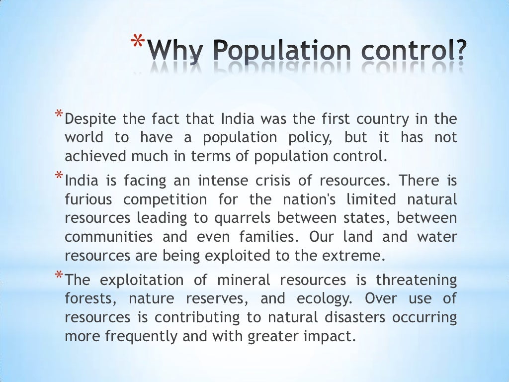 Population control