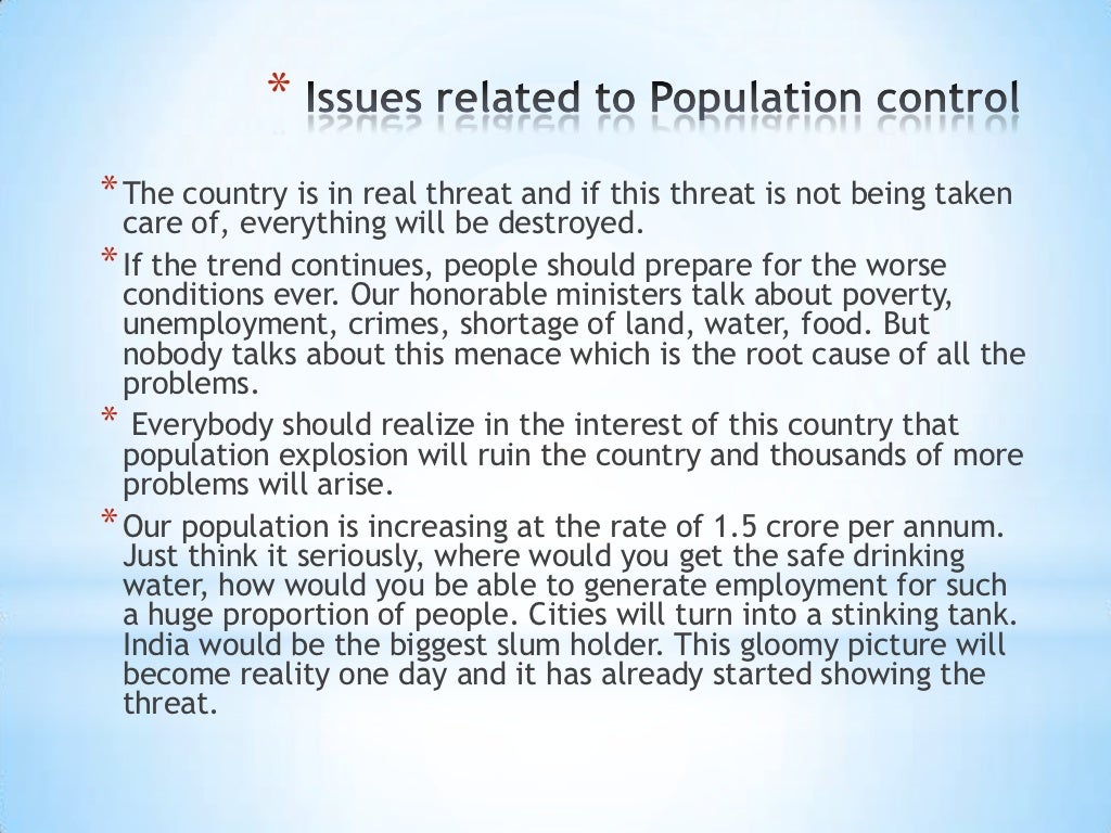 Population control