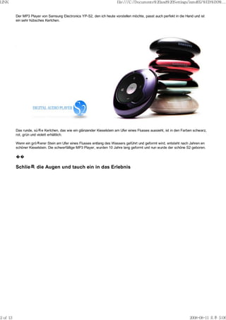 Samsung YP-S2 Vorschau