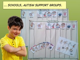 ... Schools, autism support groups.
 