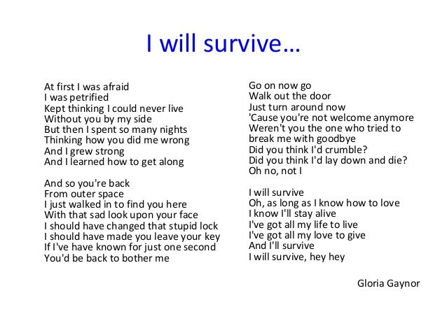 First песня текст. I will Survive текст. Песня i will Survive текст. Ай вил сурвайв песня.