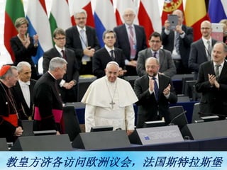 教皇方济各访问欧洲议会，法国斯特拉斯堡
 