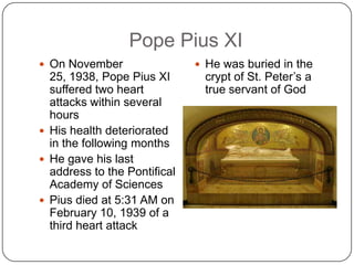 Pius XI EncyclicalsFIRMISSIMAM CONSTANTIAM, March 28, 1937  (ON THE RELIGIOUS SITUATION IN MEXICO)…unfortunately, the enemies of God and Christ have succeeded in overcoming many lukewarm and timid souls who, although they adore God in the intimacy of their consciences, nevertheless, either through human respect or through fear of earthly evils, have become, at least materially, cooperators in the dechristianization of a people that owes to religion its greatest glories. In contrast to these apostasies and weaknesses, which afflict Us profoundly, there appears to Us all the more praiseworthy and meritorious the resistance to evil, the practice of Christian life and the frank profession of faith by those most numerous Faithful whom you, Venerable Brethren, and with you your clergy, illuminate and guide with pastoral strength no less than with the splendid example of your life. This consoles Us in the midst of Our sorrow, and engenders in Us the hope for better days for the Mexican Church, which, re-animated by so much heroism and sustained by the prayers and sacrifices of so many elect souls, cannot perish, even more, it must flourish again more vigorously and more luxuriously.