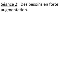 Séance 2 : Des besoins en forte
augmentation.
 
