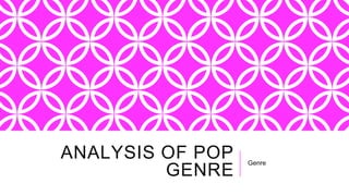 ANALYSIS OF POP
GENRE
Genre
 
