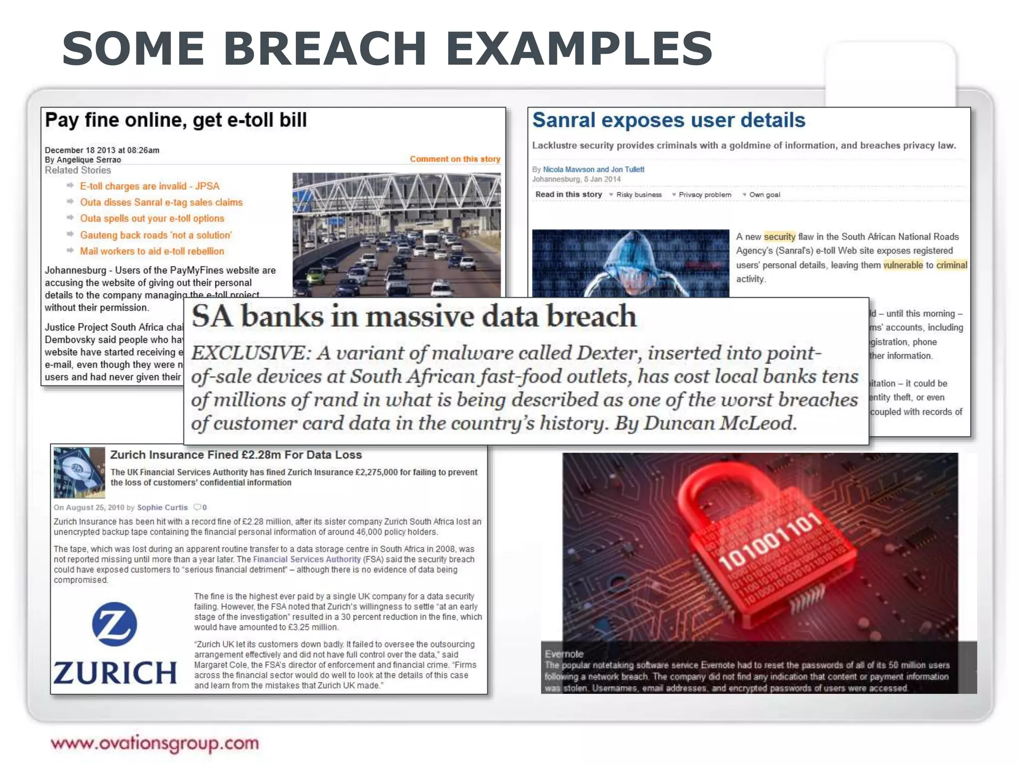 SOME BREACH EXAMPLES
 