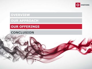 OVERVIEW
OUR APPROACH
OUR OFFERINGS
CONCLUSION
 