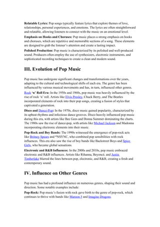 Pop Music From Origins to Evolution and its Impact on Culture.docx