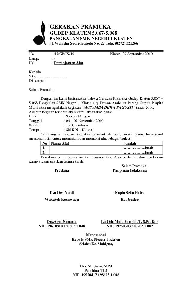 Poposal Dan Surat Surat Musamba 2010