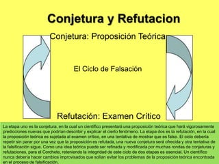 Del Positivismo al PostpositivismoLocke, Berkeley, Hume, Comte...etc.17th~18th centuryPositivismoCirculo de VienaPositivismo logico: verificacionismo1920s~ 1930sPopper (Racionalismo critico)La logica del descubrimiento científico: falsacionismo1934PostpositivismoEl Círculo de Viena era un grupo de filósofos que se juntaron al lado de Moritz Schlick. Dos creencia principales: en primer lugar, la experiencia es la única fuente del conocimiento; en segundo lugar, el análisis lógico realizado con la ayuda de la lógica simbólica es el método preferido para solucionar problemas filosóficos. 