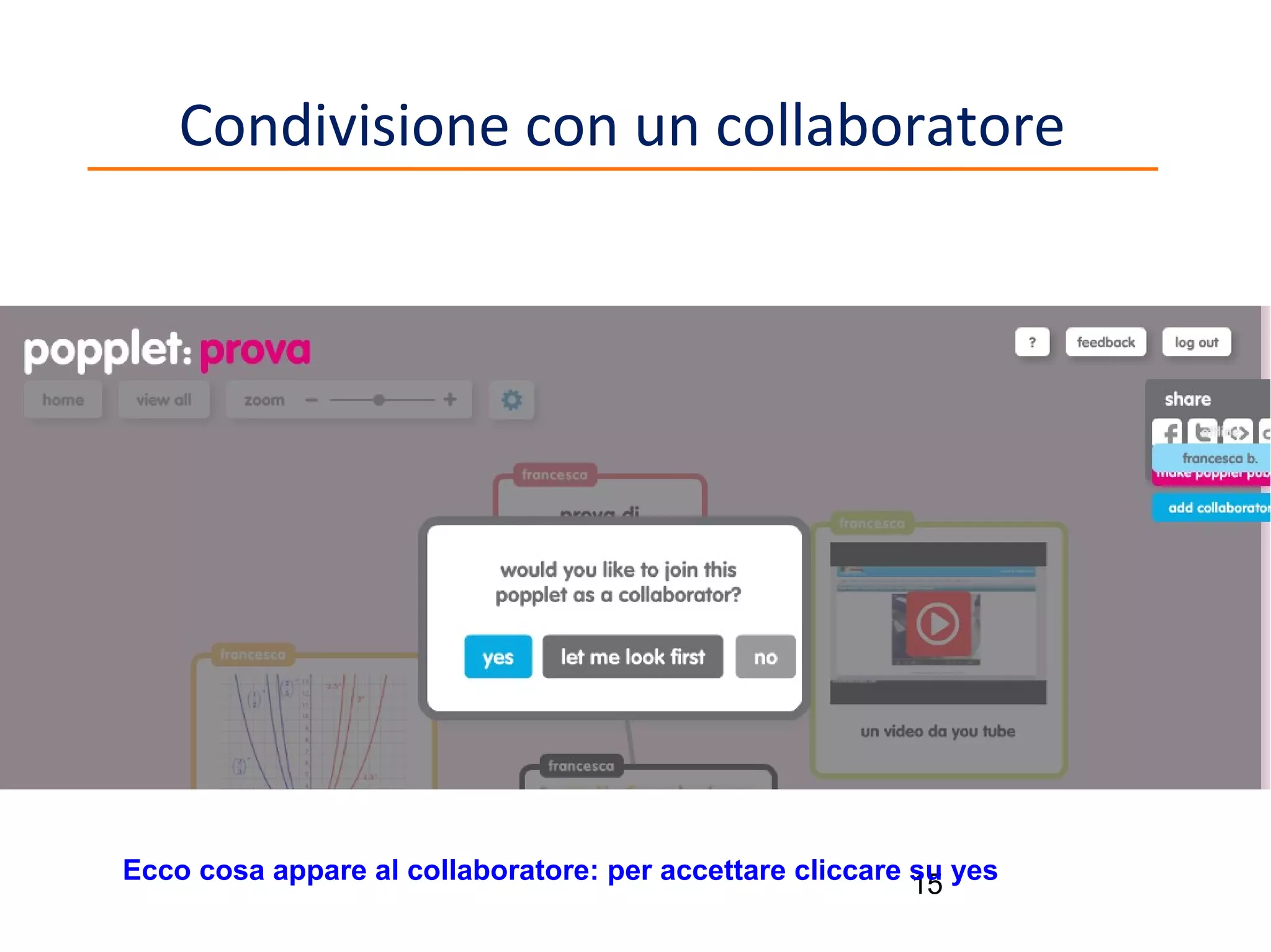 Condivisione con un collaboratore

Ecco cosa appare al collaboratore: per accettare cliccare su yes
15

 