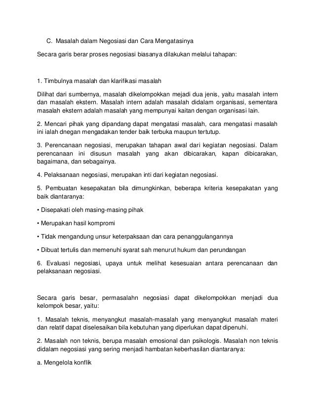 Resume Teknik Presentasi dan Negosiasi