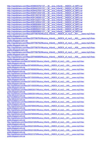 http://rapidshare.com/files/409893576/137_-_M__sica_Infantil_-_INDEX_of_MP3.rar
http://rapidshare.com/files/409444103/131_-_M__sica_Infantil_-_INDEX_of_MP3.rar
http://rapidshare.com/files/409442764/130_-_M__sica_Infantil_-_INDEX_of_MP3.rar
http://rapidshare.com/files/409441254/129_-_M__sica_Infantil_-_INDEX_of_MP3.rar
http://rapidshare.com/files/409130218/128_-_M__sica_Infantil_-_INDEX_of_MP3.rar
http://rapidshare.com/files/409134656/127_-_M__sica_Infantil_-_INDEX_of_MP3.rar
http://rapidshare.com/files/409133251/126_-_M__sica_Infantil_-_INDEX_of_MP3.rar
http://rapidshare.com/files/409132003/125_-_M__sica_Infantil_-_INDEX_of_MP3.rar
http://rapidshare.com/files/408890484/124_-_M__sica_Infantil_-_INDEX_of_MP3.rar
http://rapidshare.com/files/408892034/123_-_M__sica_Infantil_-_INDEX_of_MP3.rar
http://rapidshare.com/files/408895041/122_-_M__sica_Infantil_-_INDEX_of_MP3.rar
http://rapidshare.com/files/408895965/121_-_M__sica_Infantil_-_INDEX_of_MP3.rar
http://rapidshare.com/files/297796795/Musica_Infantil_-_INDEX_of_mp3_-_461___www.mp3-free-
gratis.blogspot.com.rar
http://rapidshare.com/files/297796793/Musica_Infantil_-_INDEX_of_mp3_-_460___www.mp3-free-
gratis.blogspot.com.rar
http://rapidshare.com/files/297796792/Musica_Infantil_-_INDEX_of_mp3_-_459___www.mp3-free-
gratis.blogspot.com.rar
http://rapidshare.com/files/297796791/Musica_Infantil_-_INDEX_of_mp3_-_458___www.mp3-free-
gratis.blogspot.com.rar
http://rapidshare.com/files/297796790/Musica_Infantil_-_INDEX_of_mp3_-_457___www.mp3-free-
gratis.blogspot.com.rar
http://rapidshare.com/files/297466989/Musica_Infantil_-_INDEX_of_mp3_-_456___www.mp3-free-
gratis.blogspot.com.rar
http://rapidshare.com/files/297466987/Musica_Infantil_-_INDEX_of_mp3_-_455___www.mp3-free-
gratis.blogspot.com.rar
http://rapidshare.com/files/297466985/Musica_Infantil_-_INDEX_of_mp3_-_454___www.mp3-free-
gratis.blogspot.com.rar
http://rapidshare.com/files/297466983/Musica_Infantil_-_INDEX_of_mp3_-_453___www.mp3-free-
gratis.blogspot.com.rar
http://rapidshare.com/files/297155060/Musica_Infantil_-_INDEX_of_mp3_-_452___www.mp3-free-
gratis.blogspot.com.rar
http://rapidshare.com/files/297155059/Musica_Infantil_-_INDEX_of_mp3_-_451___www.mp3-free-
gratis.blogspot.com.rar
http://rapidshare.com/files/297155057/Musica_Infantil_-_INDEX_of_mp3_-_450___www.mp3-free-
gratis.blogspot.com.rar
http://rapidshare.com/files/297155055/Musica_Infantil_-_INDEX_of_mp3_-_449___www.mp3-free-
gratis.blogspot.com.rar
http://rapidshare.com/files/296653617/Musica_Infantil_-_INDEX_of_mp3_-_448___www.mp3-free-
gratis.blogspot.com.rar
http://rapidshare.com/files/296653614/Musica_Infantil_-_INDEX_of_mp3_-_447___www.mp3-free-
gratis.blogspot.com.rar
http://rapidshare.com/files/296653612/Musica_Infantil_-_INDEX_of_mp3_-_446___www.mp3-free-
gratis.blogspot.com.rar
http://rapidshare.com/files/296653610/Musica_Infantil_-_INDEX_of_mp3_-_445___www.mp3-free-
gratis.blogspot.com.rar
http://rapidshare.com/files/295798953/Musica_Infantil_-_INDEX_of_mp3_-_444___www.mp3-free-
gratis.blogspot.com.rar
http://rapidshare.com/files/295798951/Musica_Infantil_-_INDEX_of_mp3_-_443___www.mp3-free-
gratis.blogspot.com.rar
http://rapidshare.com/files/295798949/Musica_Infantil_-_INDEX_of_mp3_-_442___www.mp3-free-
gratis.blogspot.com.rar
http://rapidshare.com/files/295798946/Musica_Infantil_-_INDEX_of_mp3_-_441___www.mp3-free-
gratis.blogspot.com.rar
http://rapidshare.com/files/295221285/Musica_Infantil_-_INDEX_of_mp3_-_440___www.mp3-free-
gratis.blogspot.com.rar
http://rapidshare.com/files/295221284/Musica_Infantil_-_INDEX_of_mp3_-_439___www.mp3-free-
gratis.blogspot.com.rar
http://rapidshare.com/files/295221282/Musica_Infantil_-_INDEX_of_mp3_-_438___www.mp3-free-
gratis.blogspot.com.rar
http://rapidshare.com/files/295221279/Musica_Infantil_-_INDEX_of_mp3_-_437___www.mp3-free-
gratis.blogspot.com.rar
 