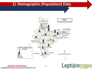 1) Demographic (Population) Data




           COMPANY CONFIDENTIAL                              11
Copyright@ 2012 Lepton Software Export & Research Pvt. Ltd
 