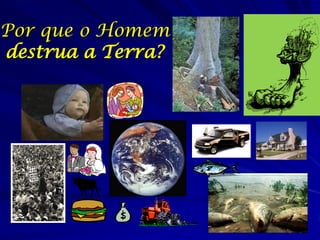 Por que o Homem
destrua a Terra?
 