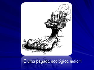 E uma pegada ecológica maior!
 