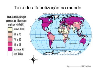 Taxa de alfabetização no mundo 
