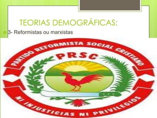 TEORIAS DEMOGRÁFICAS:2- Neomalthusianismo