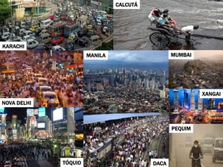 KARACHI
TÓQUIO
NOVA DELHI
DACA
MANILA
CALCUTÁ
PEQUIM
XANGAI
MUMBAI
 