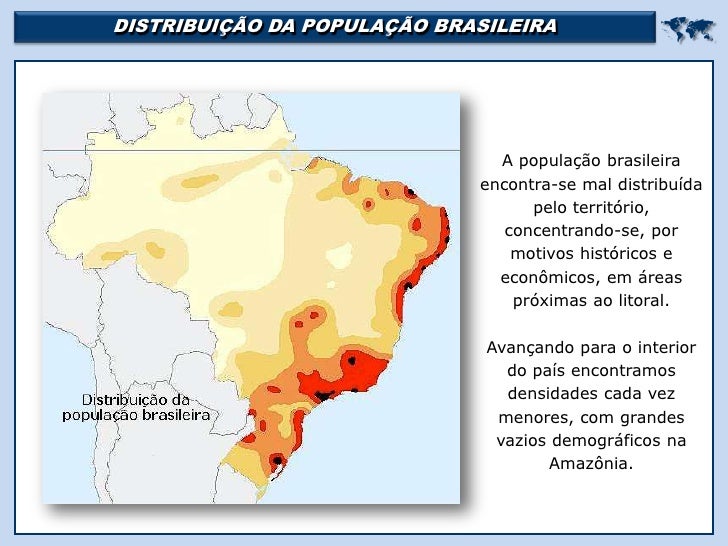 A População Brasileira é Bem Distribuida Pelo Territorio