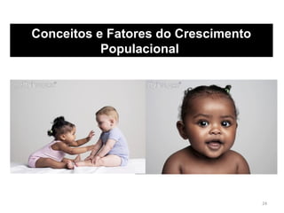 Conceitos e Fatores do Crescimento
Populacional

24

 