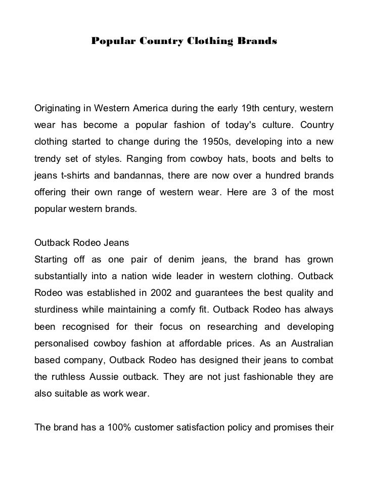 popular western clothing brands