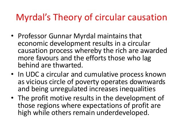 myrdal theory of circular causation ppt