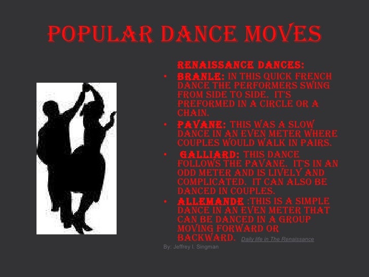 Popular Songs And Dances Of The Renaissance Period