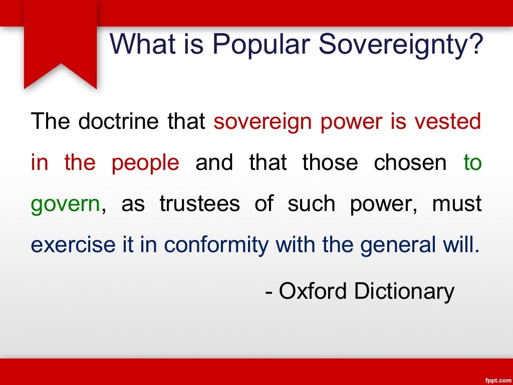 Popular Sovereignty & Democracy: An Analysis