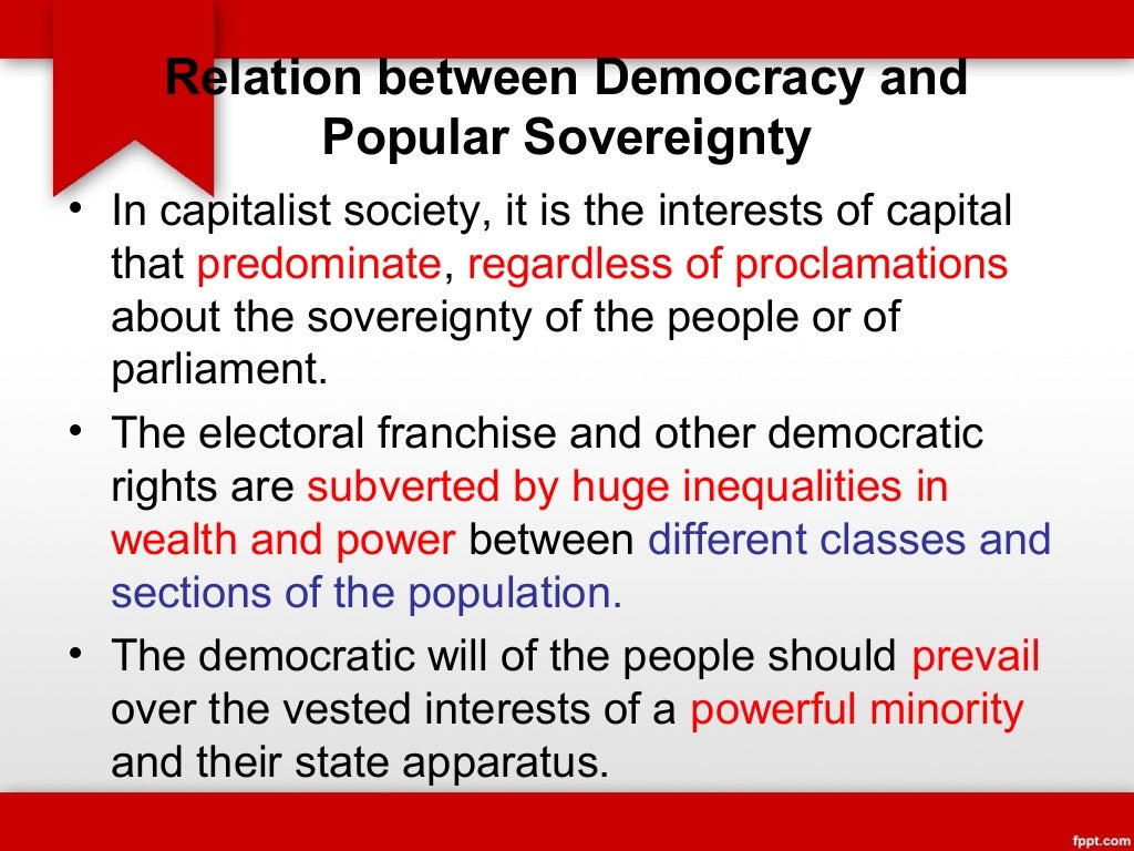 Popular Sovereignty & Democracy: An Analysis