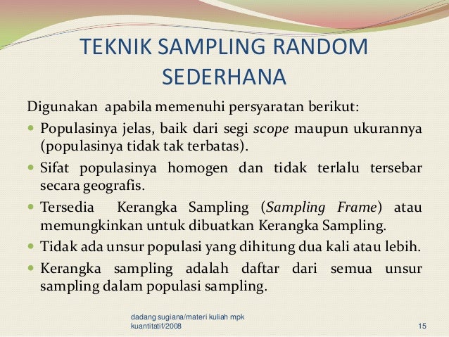 kuantitatif teknik data sampling dan sampling teknik Populasi penelitian kuantitatif teknik data sampling dan sampling teknik Populasi penelitian