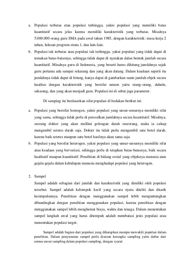 Populasi Dan Sampel Makalah 4