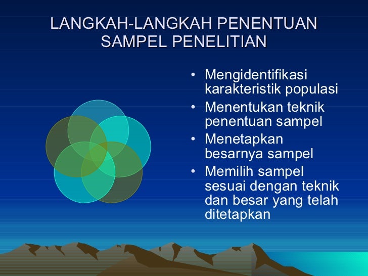 Populasi dan sampel penelitian