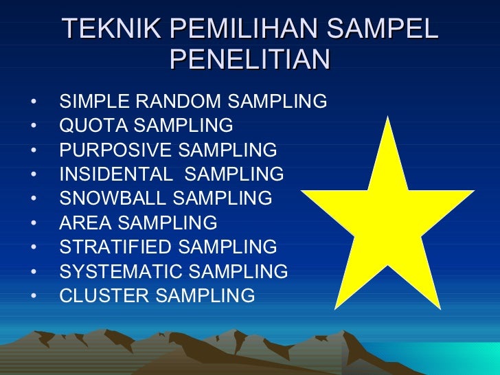 Populasi dan sampel penelitian