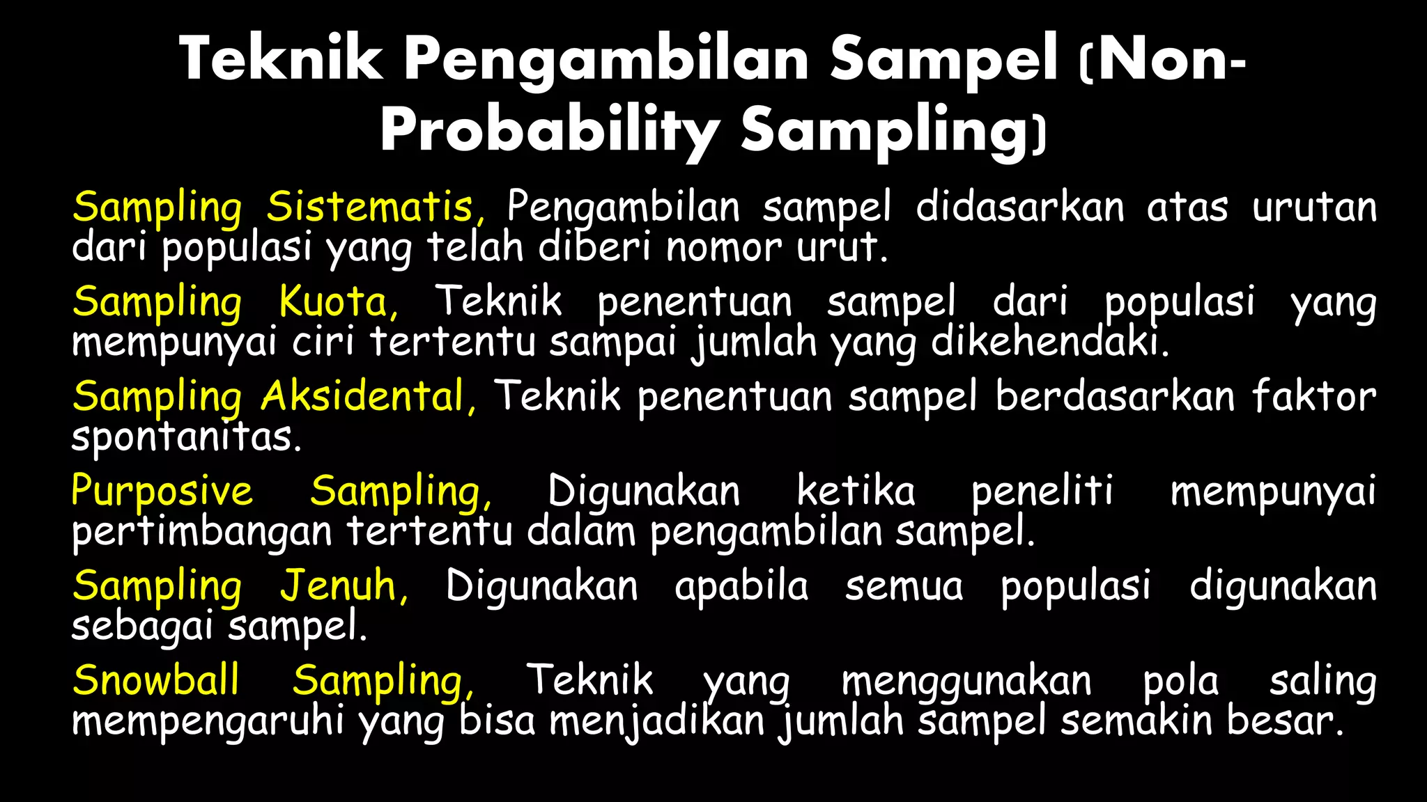 Populasi dan sampel (statistika 2) | PPTX
