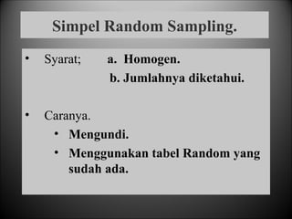 Metode Tabel Random Populasi & Sampel penelitian bagian ilmu kesehatan masyarakat.ppt