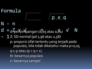 Rumus Probability Sampling POPULASI SAMPEL SAMPLING.ppt