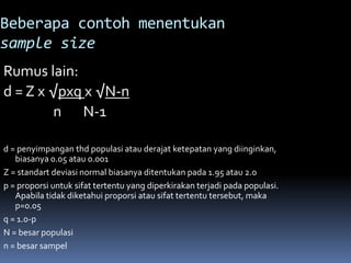 Rumus Probability Sampling POPULASI SAMPEL SAMPLING.ppt