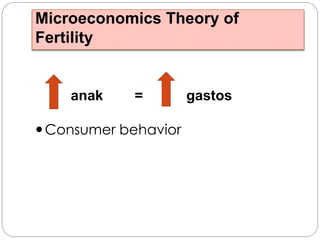 Microeconomics Theory of
Fertility
anak = gastos
Consumer behavior
 