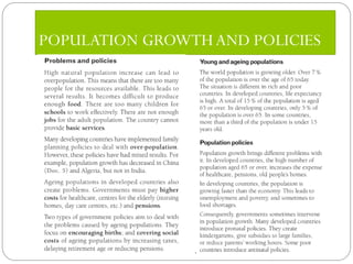 POPULATION GROWTH AND POLICIES