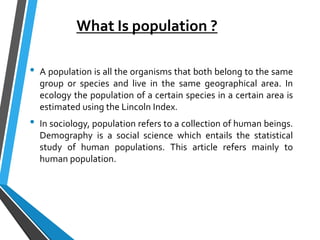 Population Definition Science Example Population | PPTX