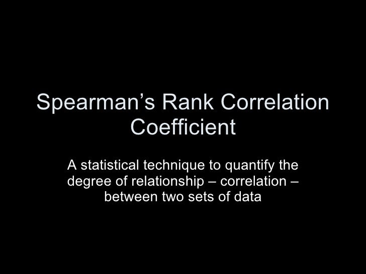 Population 3 5 Spearman S Rank