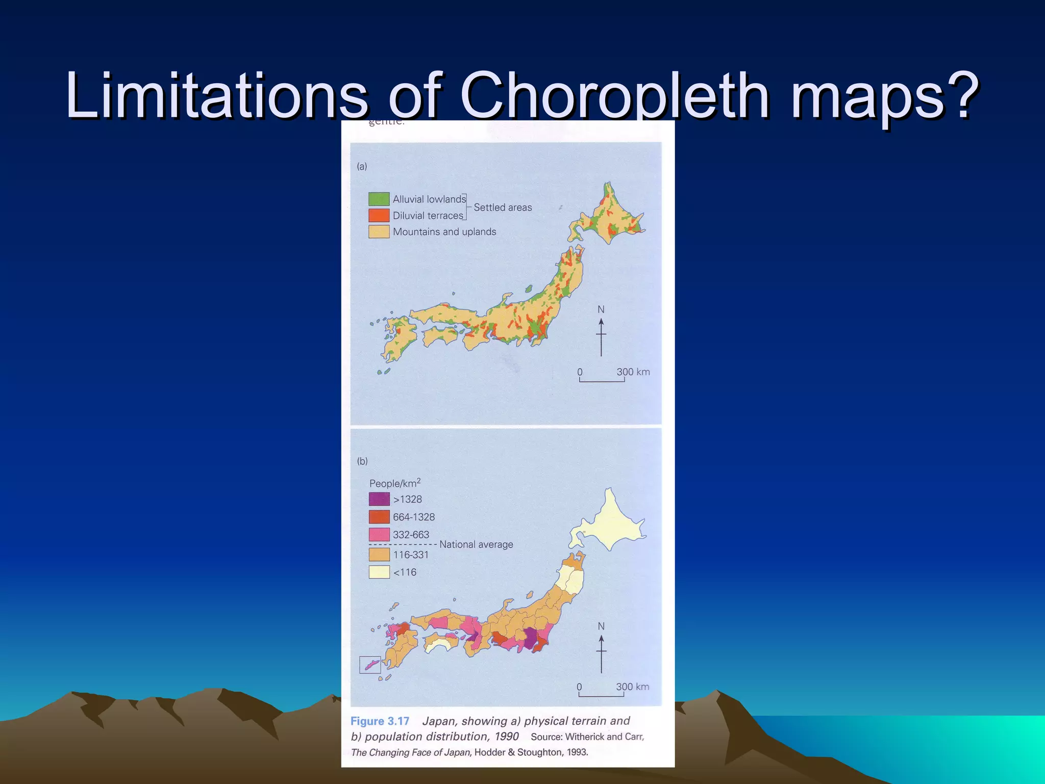 Limitations of Choropleth maps? 