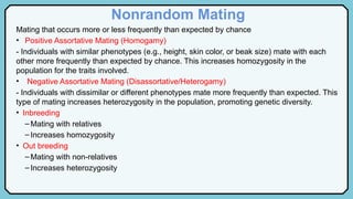 Disassortative Mating Examples POPULATION-GENETICS for a science knowledge | PPTX